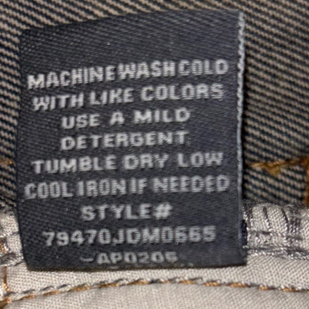 Cali1850 Jeans Straight Leg Leopard Heart Patch Mid Rise Dark Wash Size 9 - Picture 14 of 15